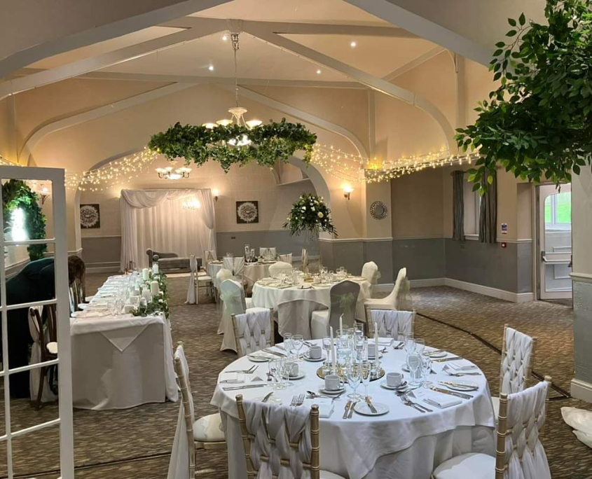 Oaklands Hall Hotel garden room wedding