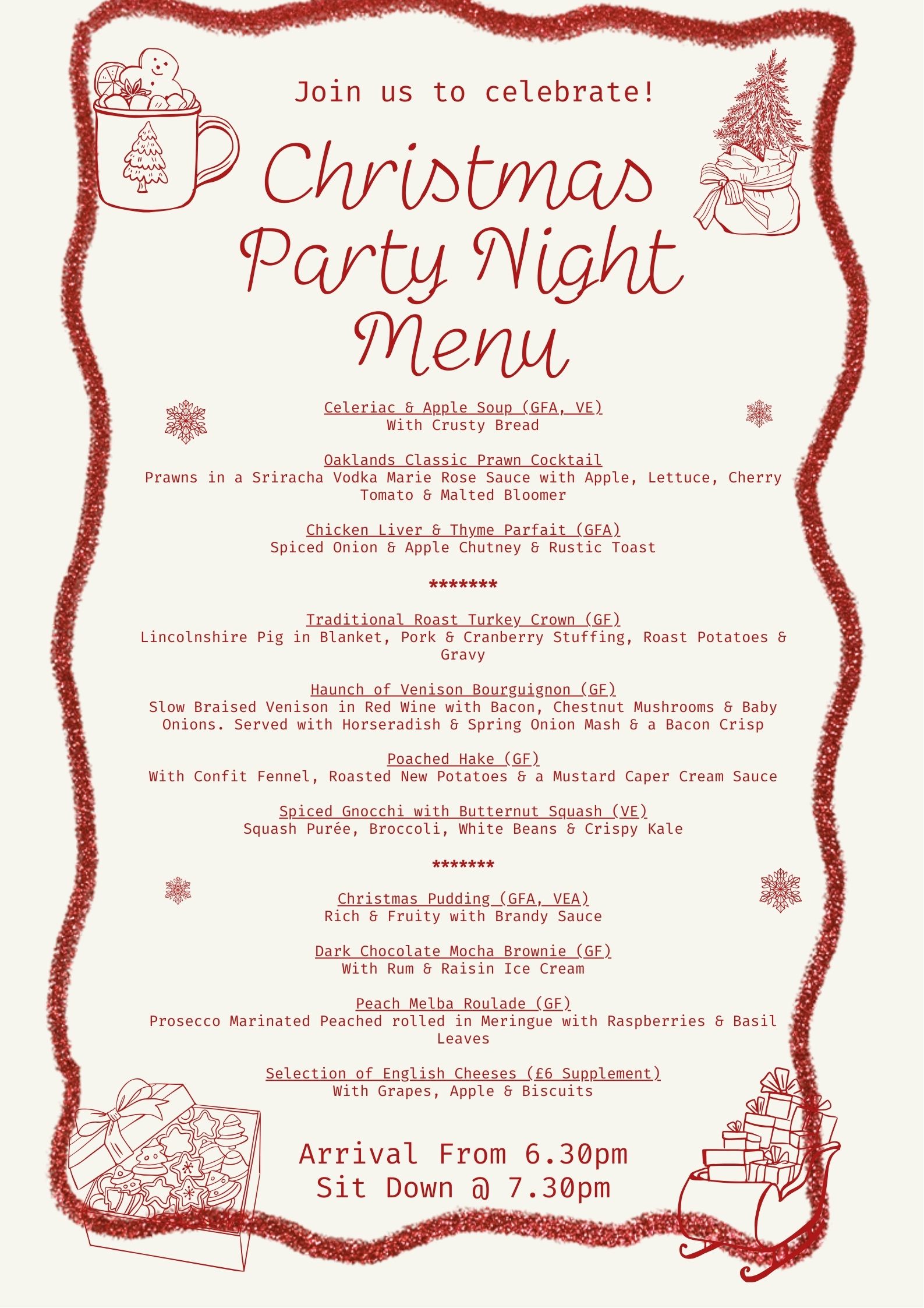 Party Night Menu